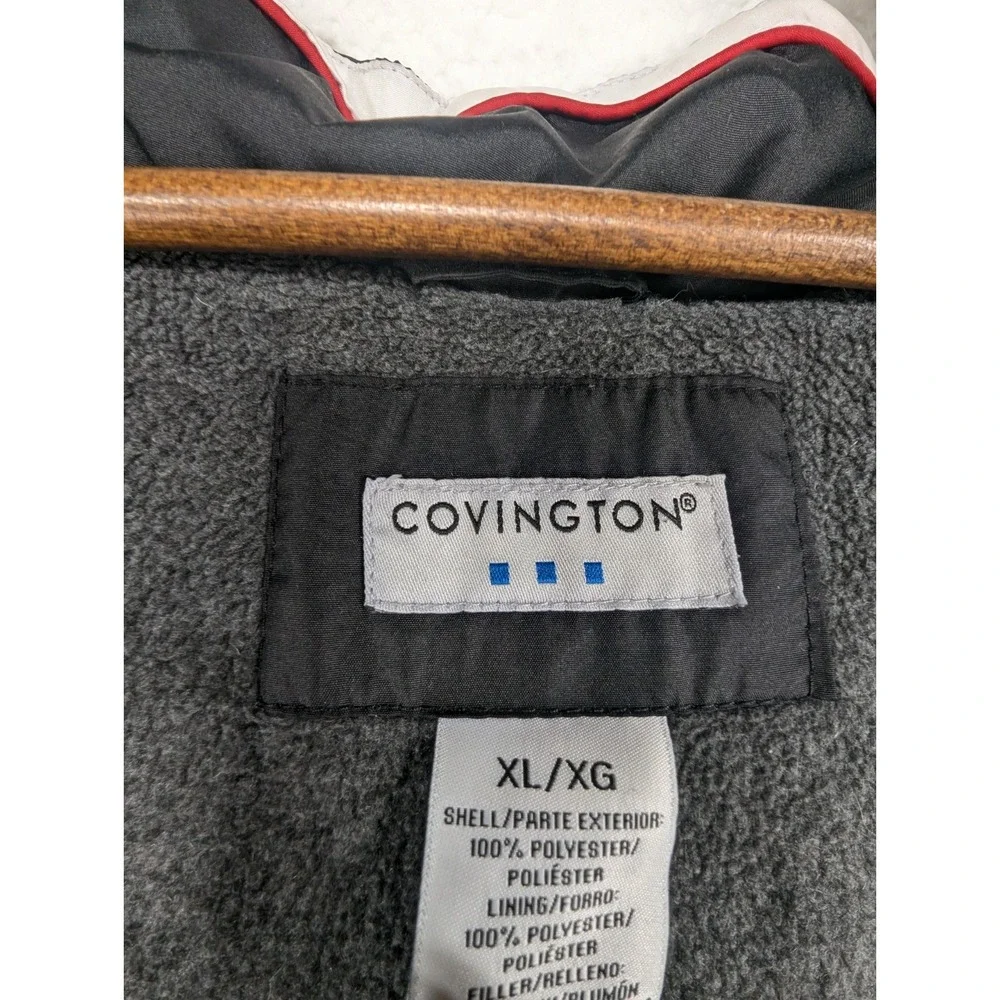 Covington Women's Black Feather Puffer Fleece Lined Reversible Puffer‎ Jacket XL